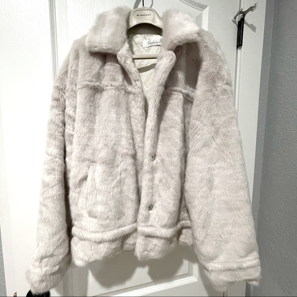 Faux fur jacket